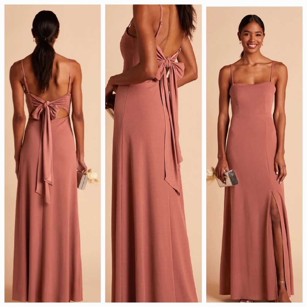 Birdy Grey Benny Crepe Bridesmaids Dress Size XXL Desert Rose